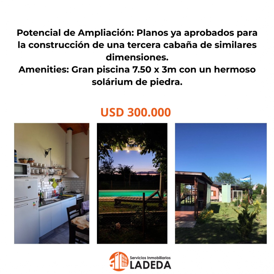 Venta de Complejo de Cabañas "La Antonia Elvira" en Los Reartes, Cordoba - ¡Llave en mano y con gran potencial de ampliacion!