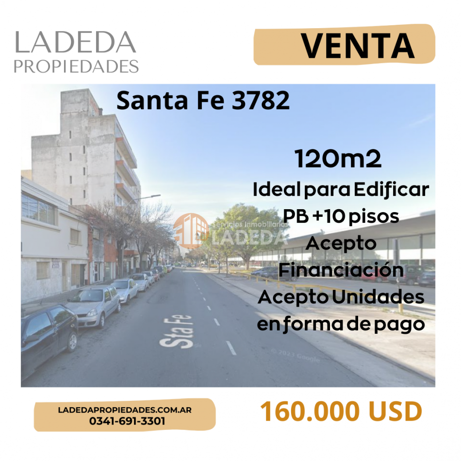 Lote para Edificar en Av. Santa Fe 3782