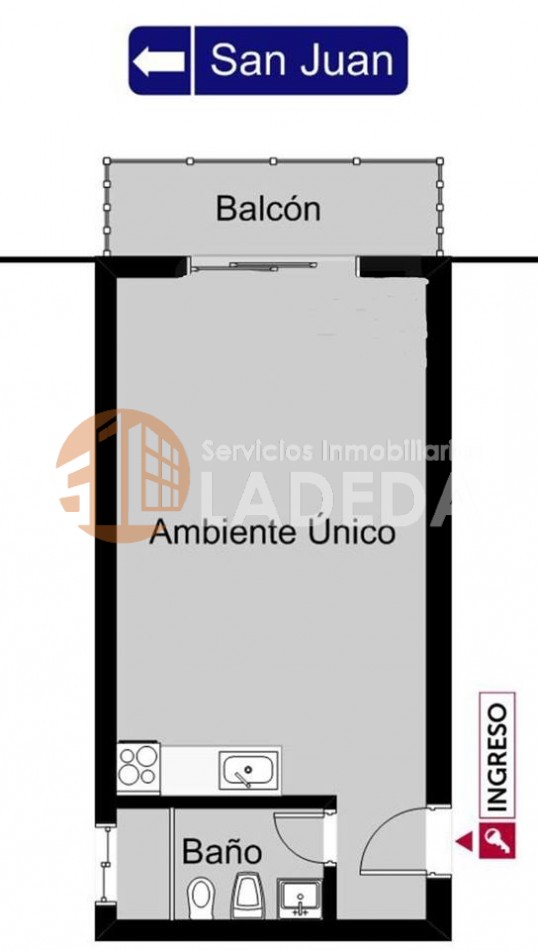 Departamento Monoambiente en Echesortu