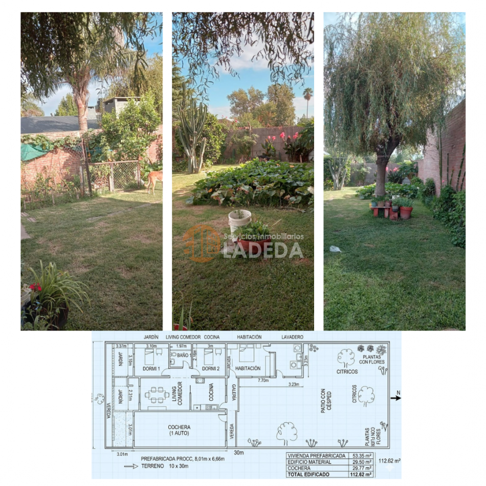 CASA 3 DORMITORIOS Y HERMOSO JARDIN EN ZAVALLA